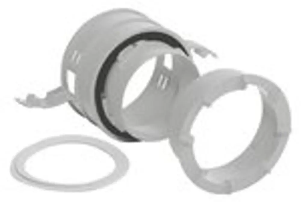 Vaillant Anschlussadapter, bestehend aus mehreren Teilen, zum Anschluss eines flexiblen Luftschlauches in einem Heizungs- oder Lüftungssystem.